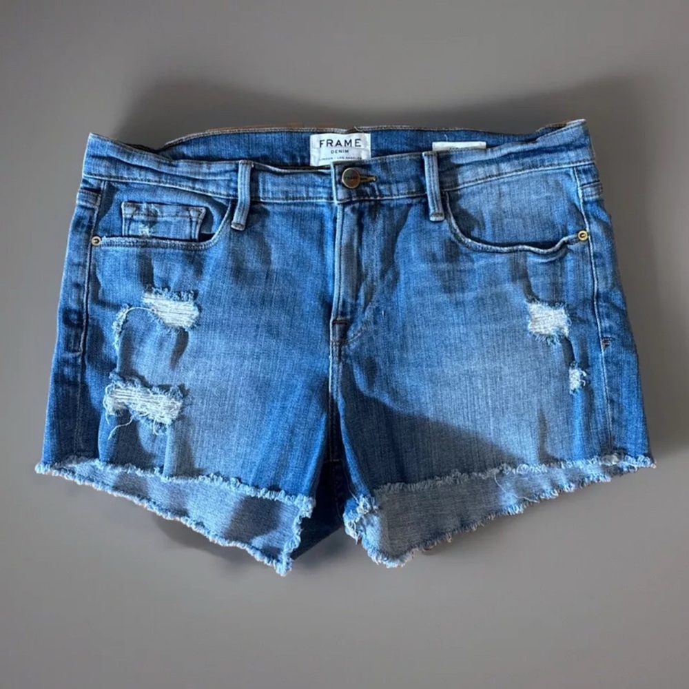 FRAME Le Cutoff Shorts 29 Oxnard medium wash